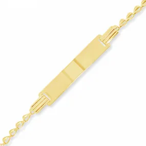 10K Yellow Gold Baby & Toddler Fancy ID Bracelet