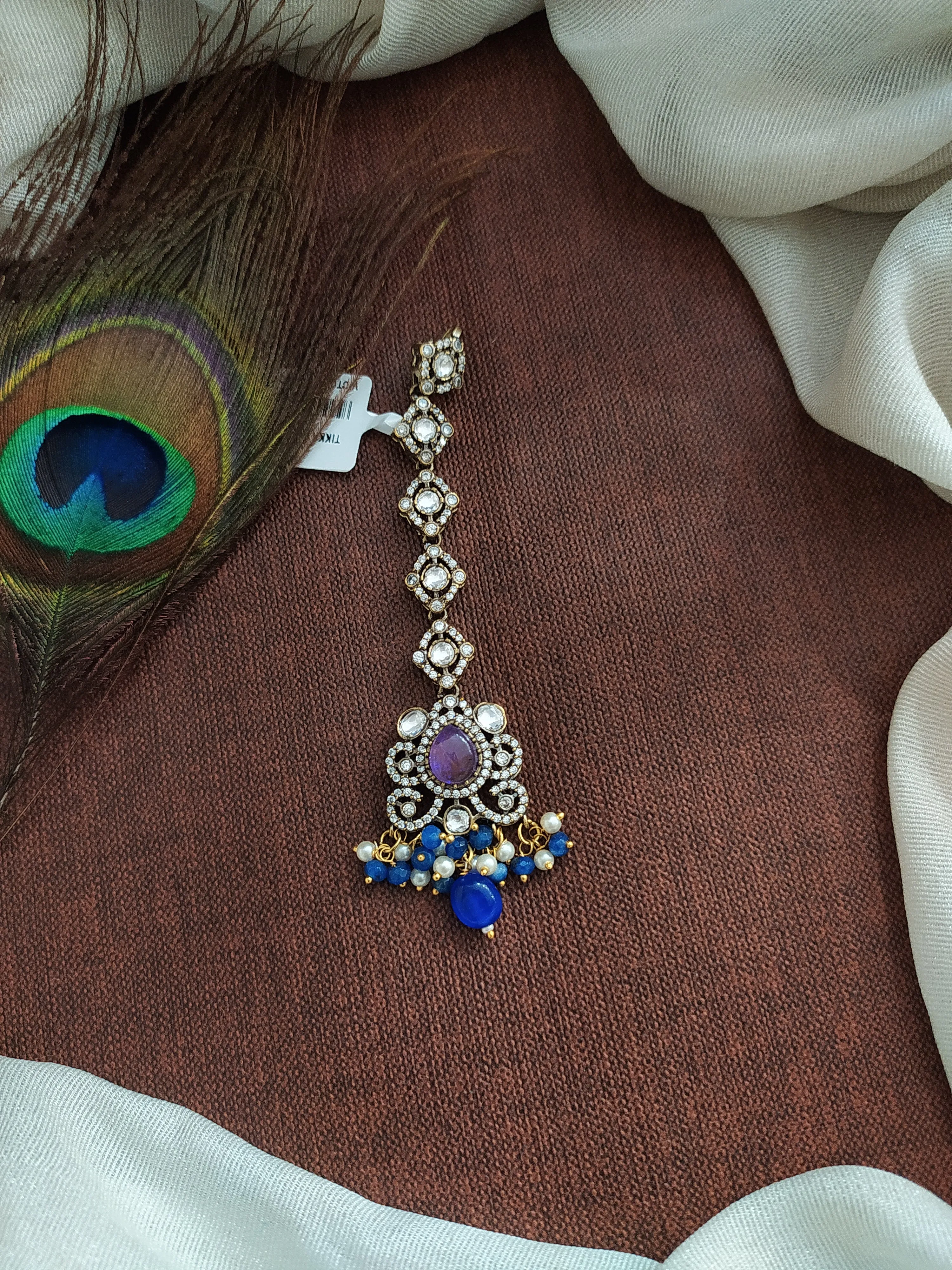 A Timeless Symphony Of Beautiful Victorian Diamond Polki Kundan Tikka Collection