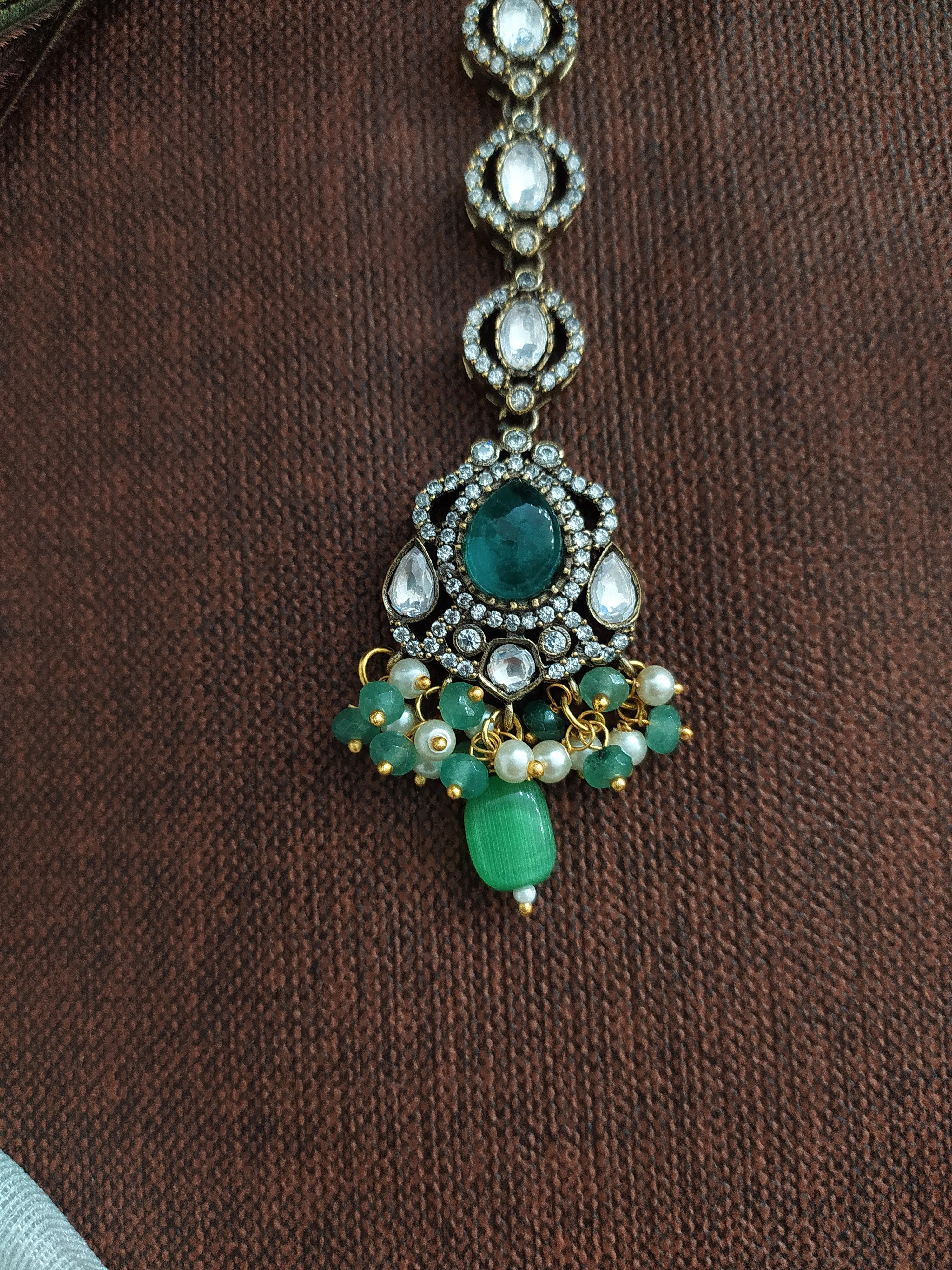 A Timeless Symphony Of Beautiful Victorian Diamond Polki Kundan Tikka Collection
