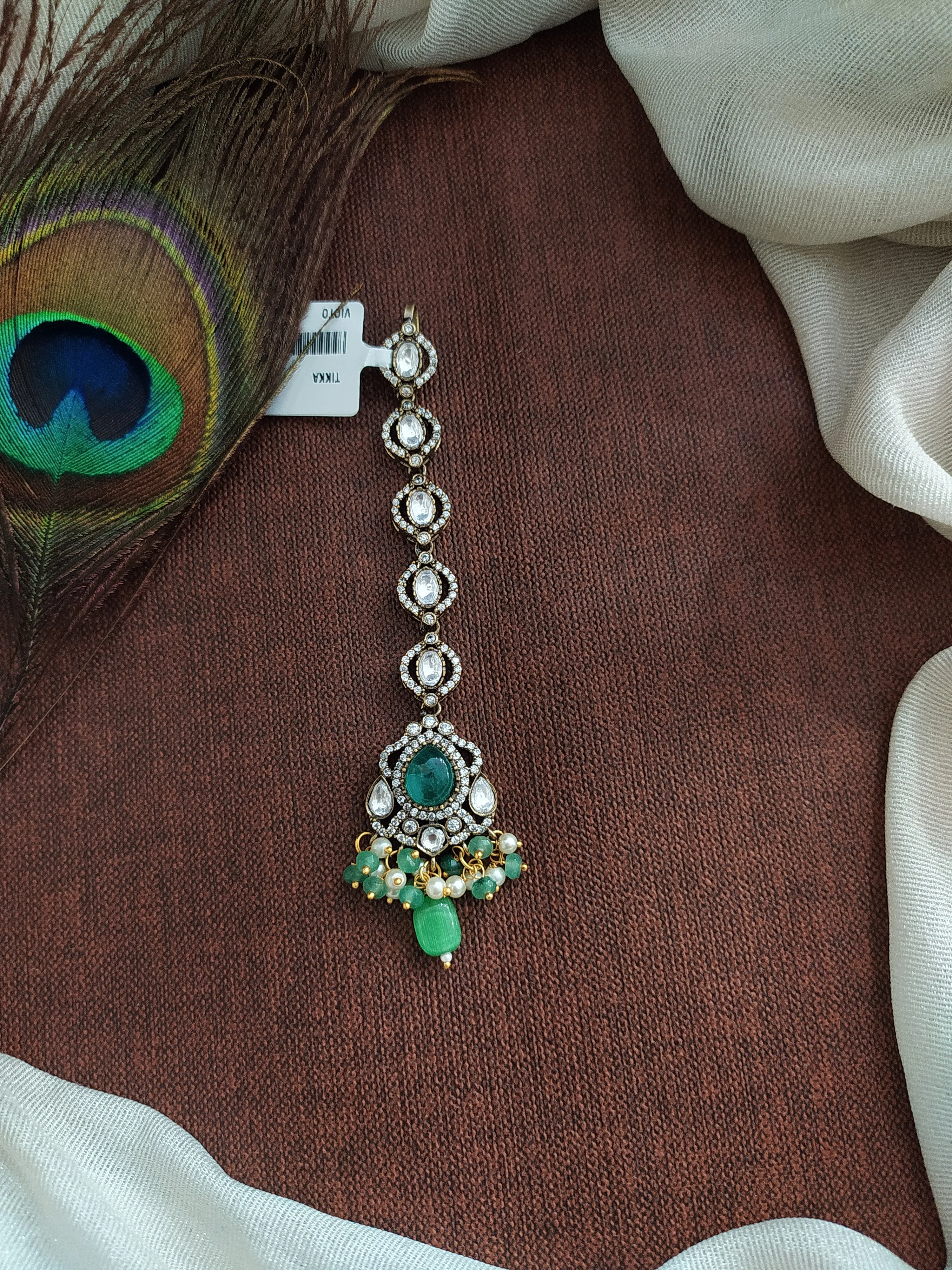 A Timeless Symphony Of Beautiful Victorian Diamond Polki Kundan Tikka Collection