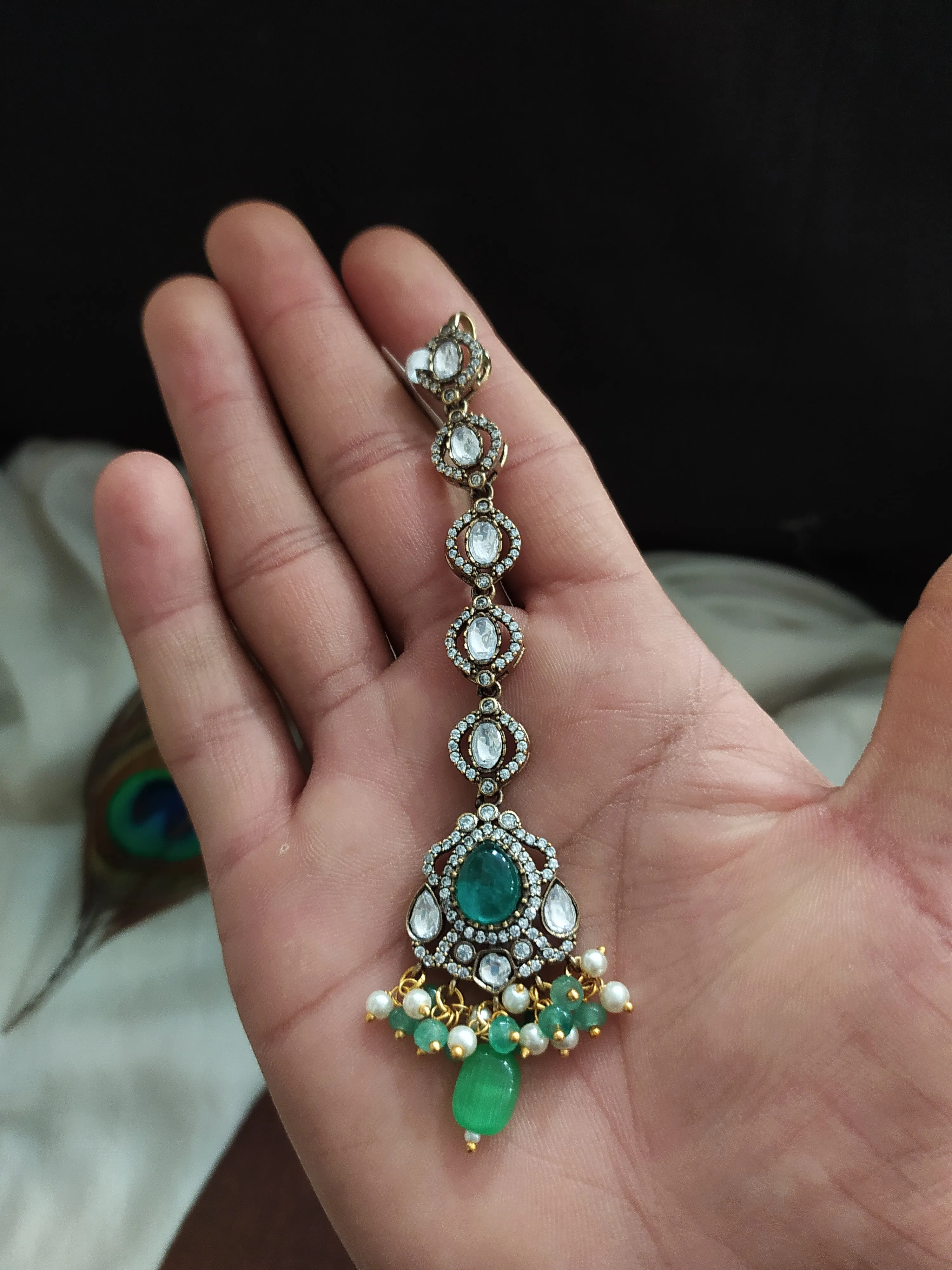 A Timeless Symphony Of Beautiful Victorian Diamond Polki Kundan Tikka Collection