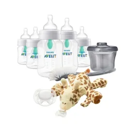 Anti-Colic Baby Bottle with AirFree Vent Newborn Gift Set With Snuggle