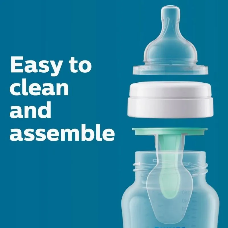 Anti-Colic Baby Bottle with AirFree Vent Newborn Gift Set With Snuggle