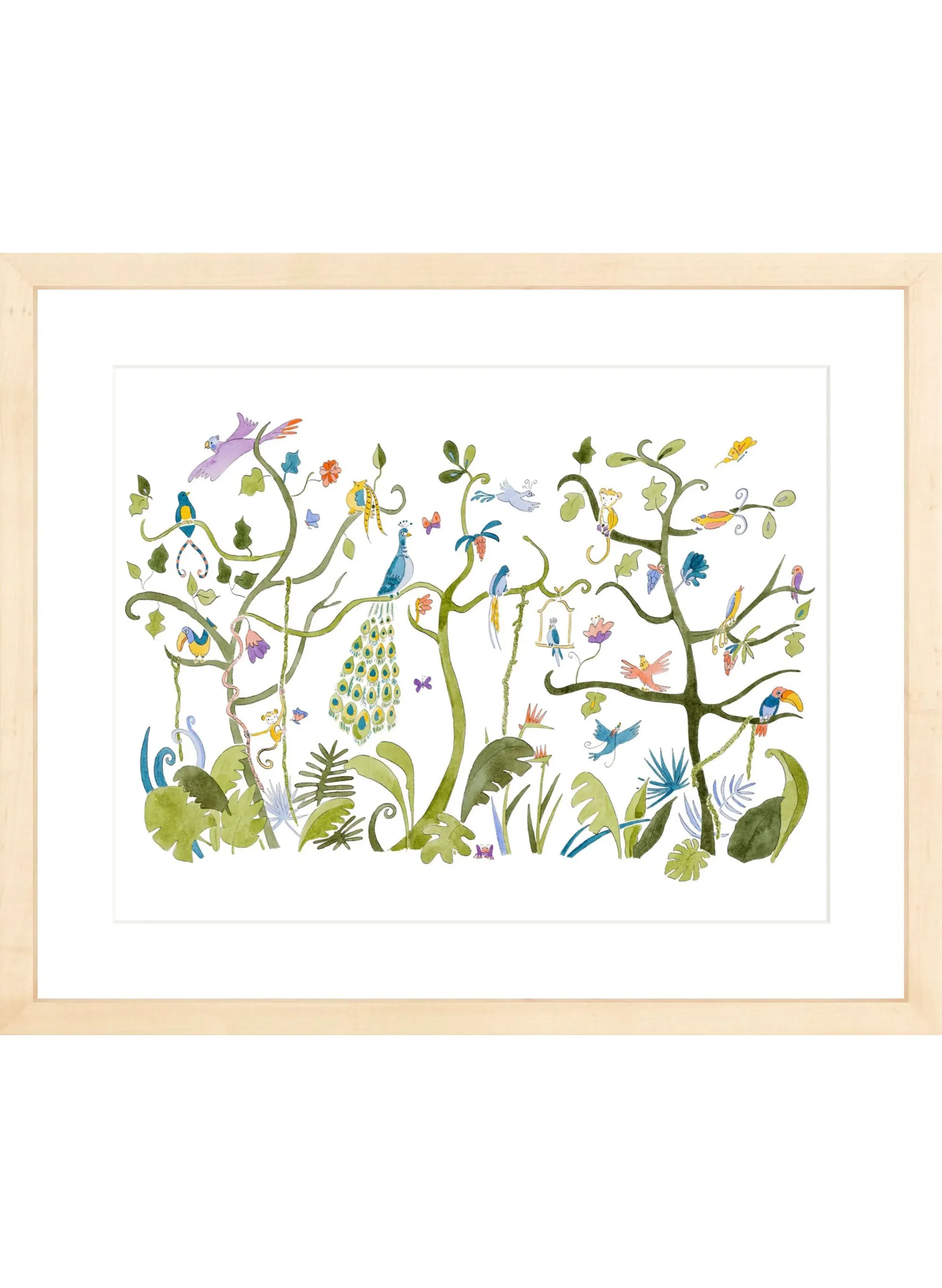 Art Print - Tropical Chinoiserie - Framed