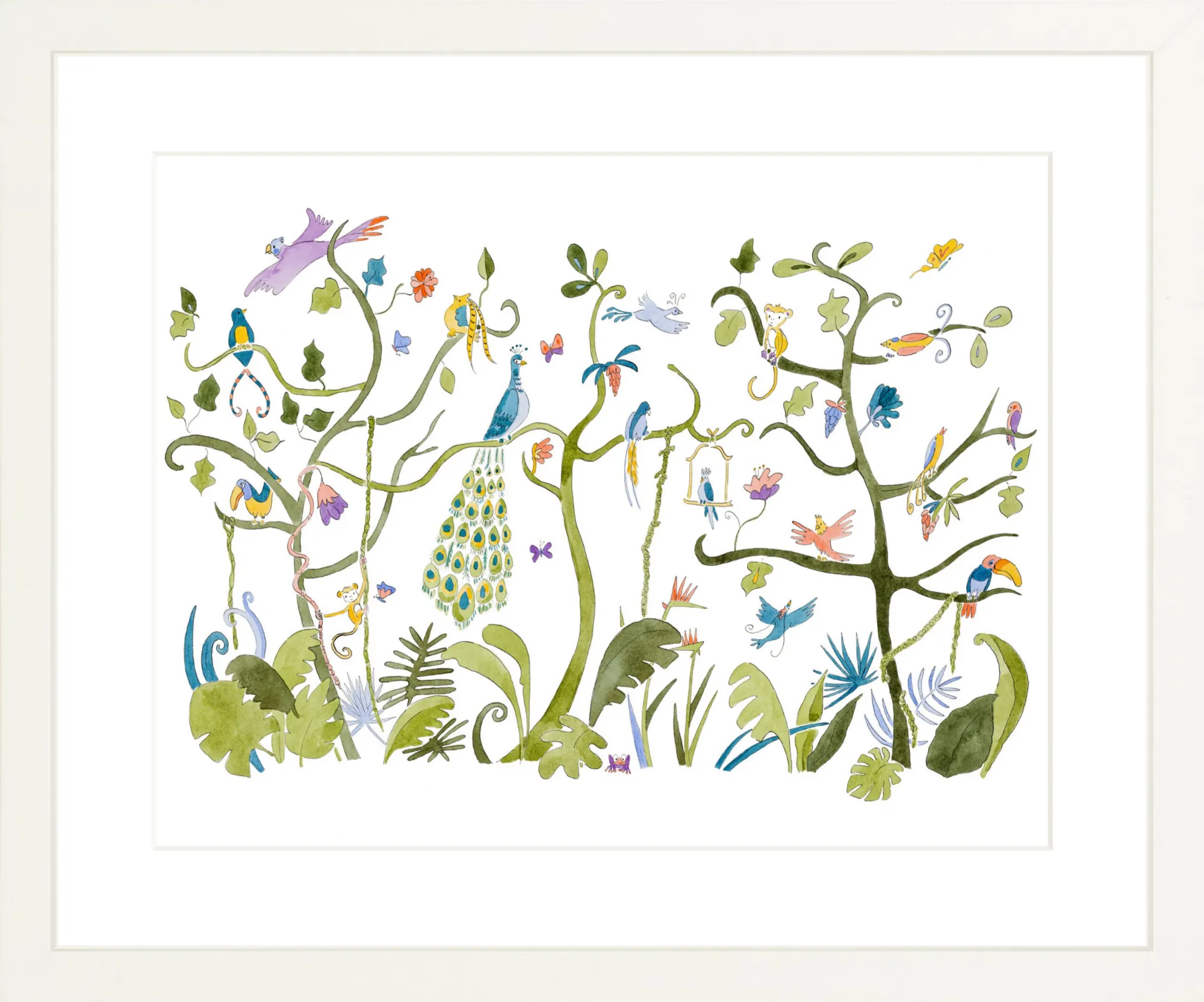 Art Print - Tropical Chinoiserie - Framed