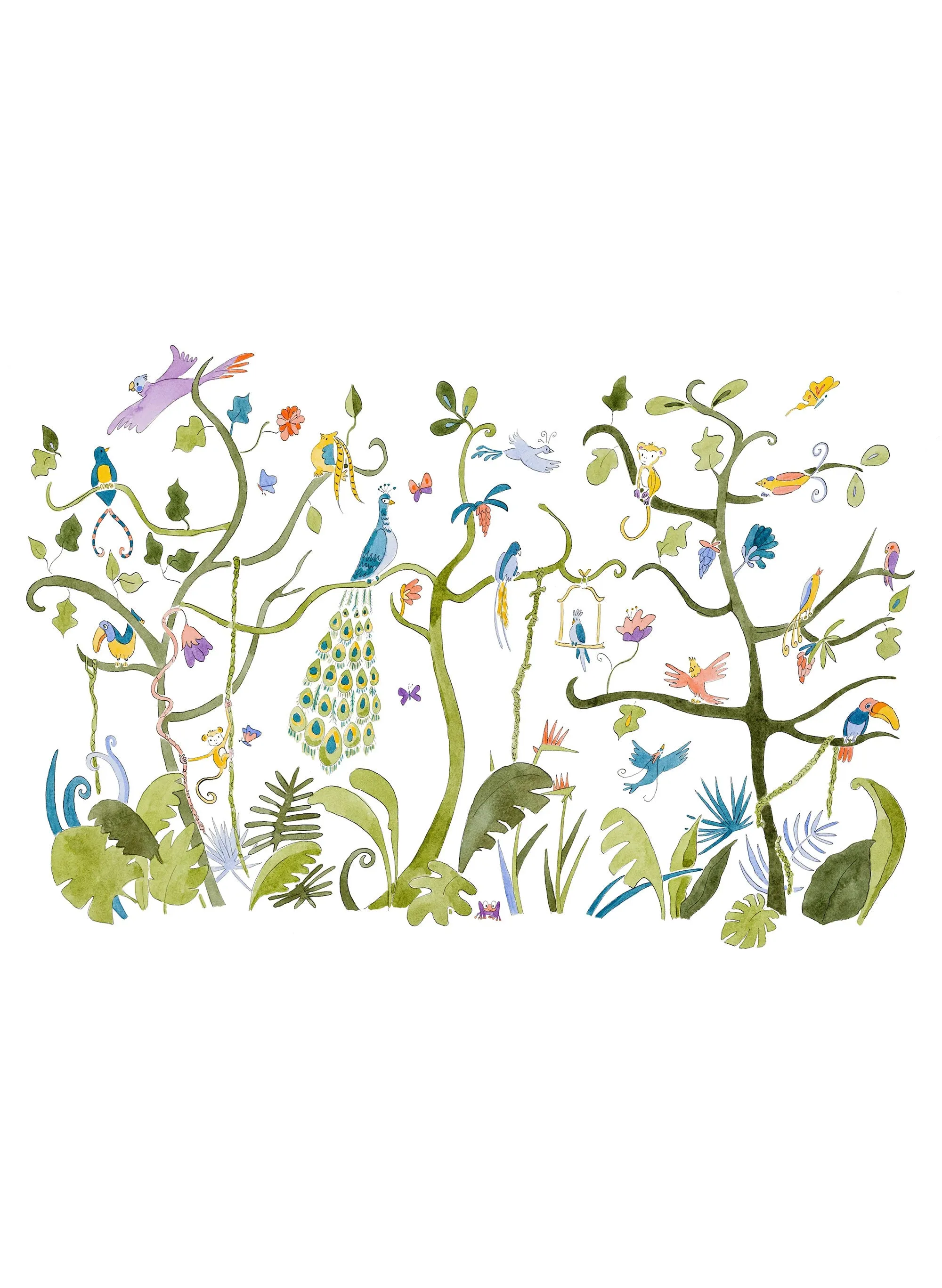 Art Print - Tropical Chinoiserie - Unframed