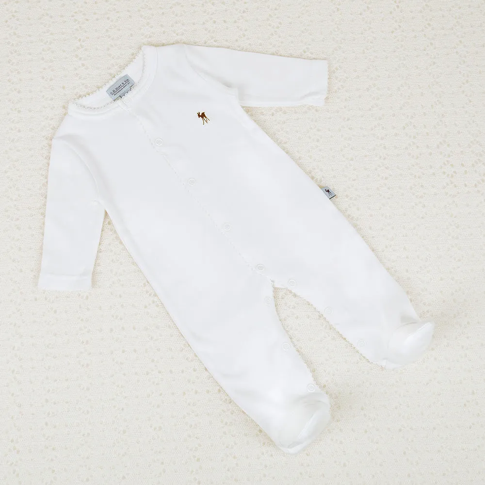 Baby Fawn Babygrow - White