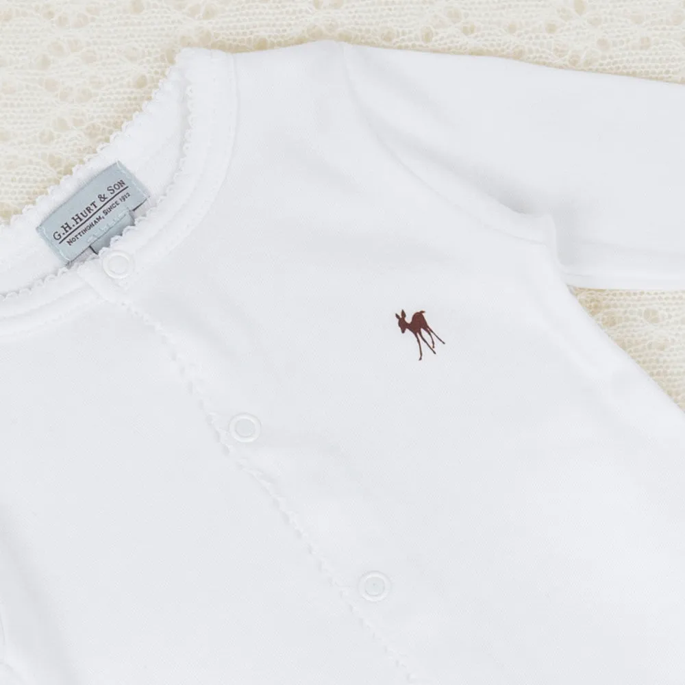 Baby Fawn Babygrow - White