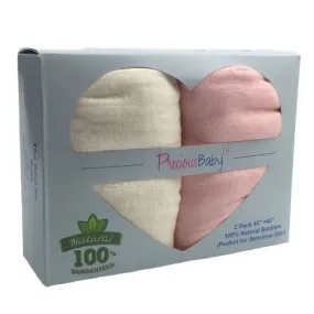 Baby First Baby Muslin Wrap Pink 2Pk