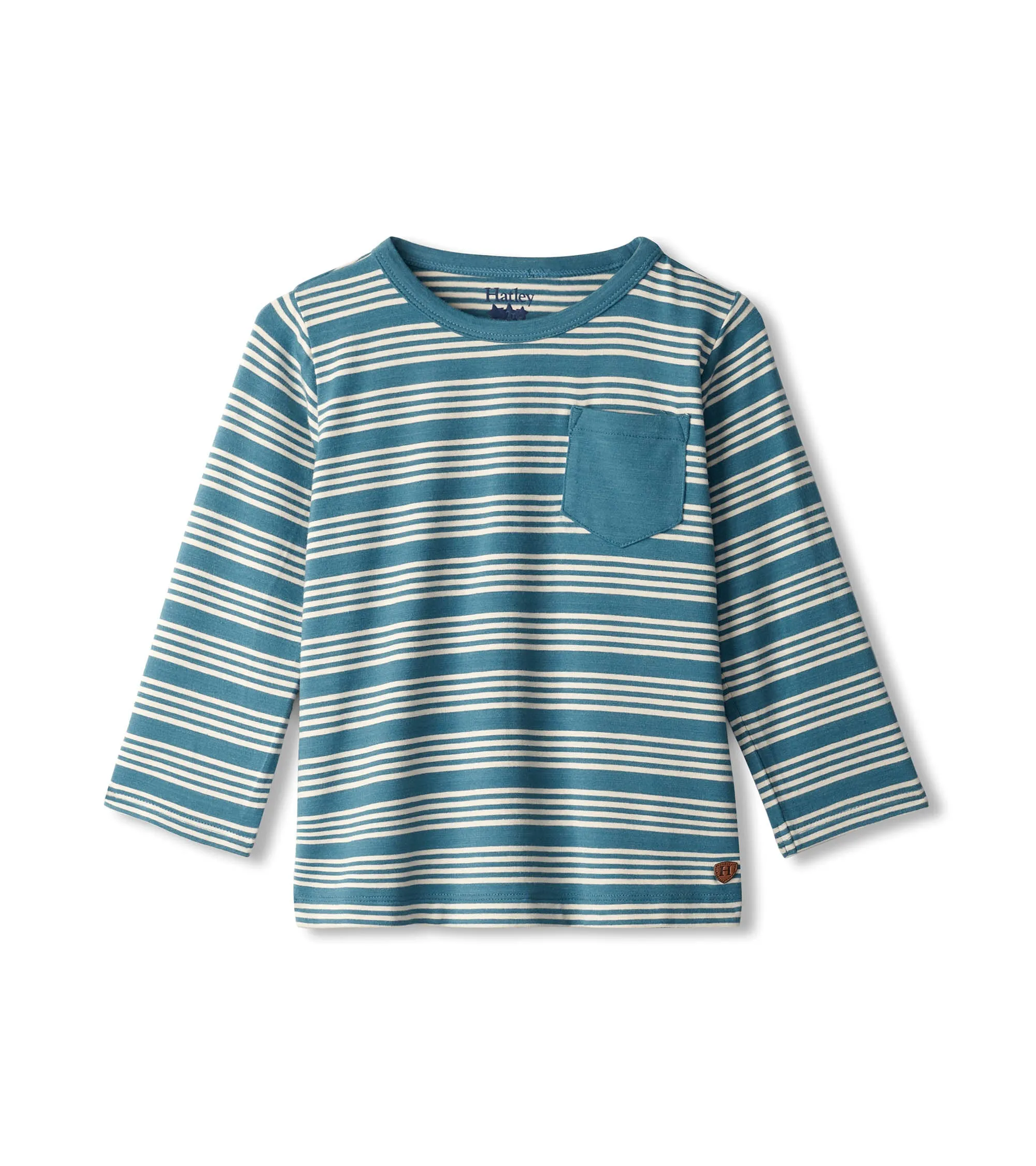 Bluestone Striped Long Sleeve Bamboo Tee