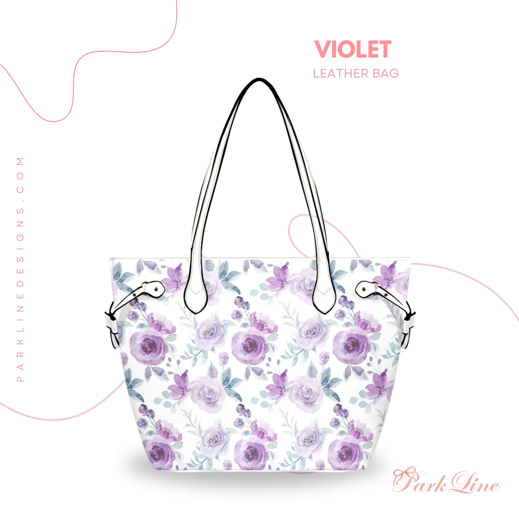 Dusty Rose Floral Leather Bag | Perfect Gift for Her | Elegant & Durable Fashion Tote