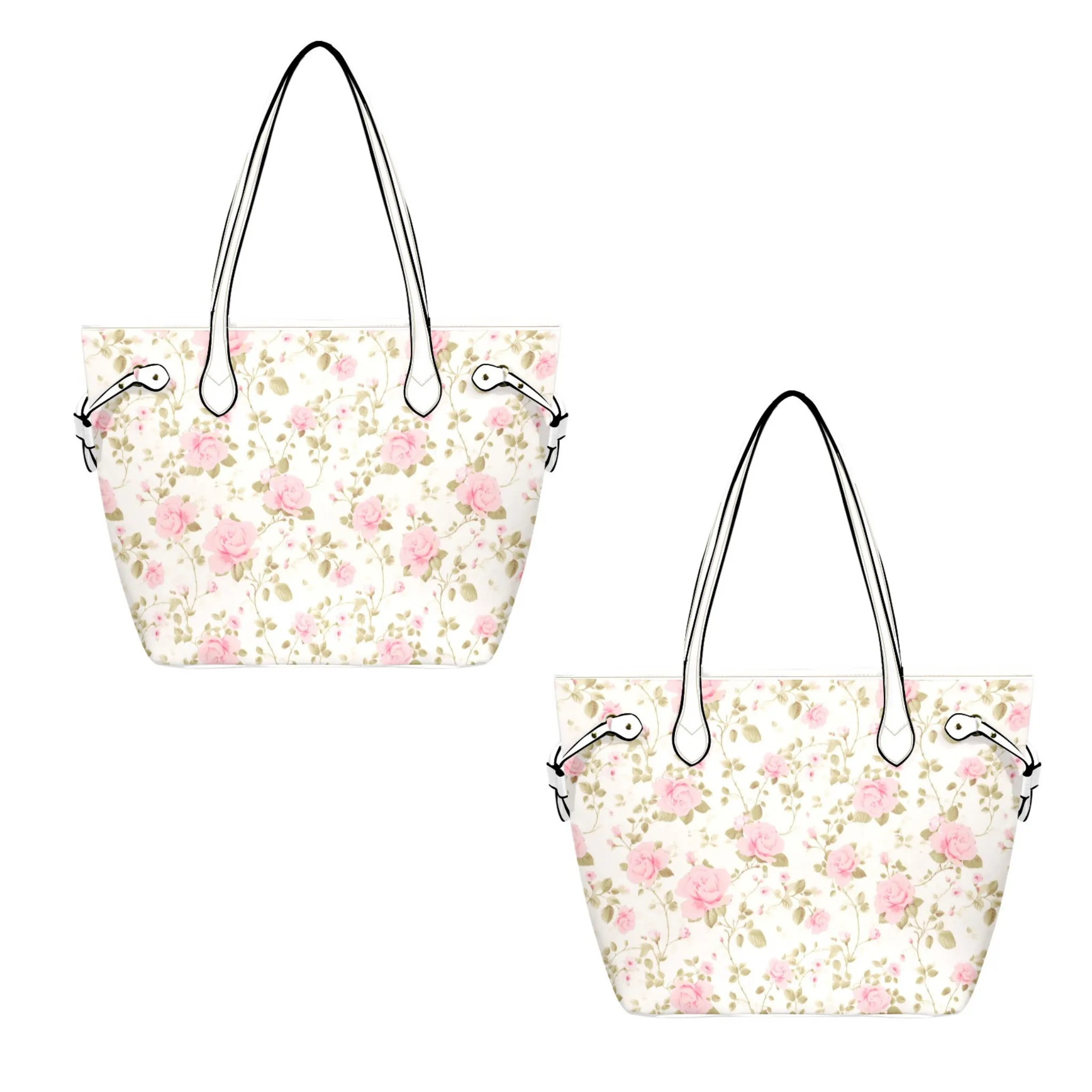 Dusty Rose Floral Leather Bag | Perfect Gift for Her | Elegant & Durable Fashion Tote