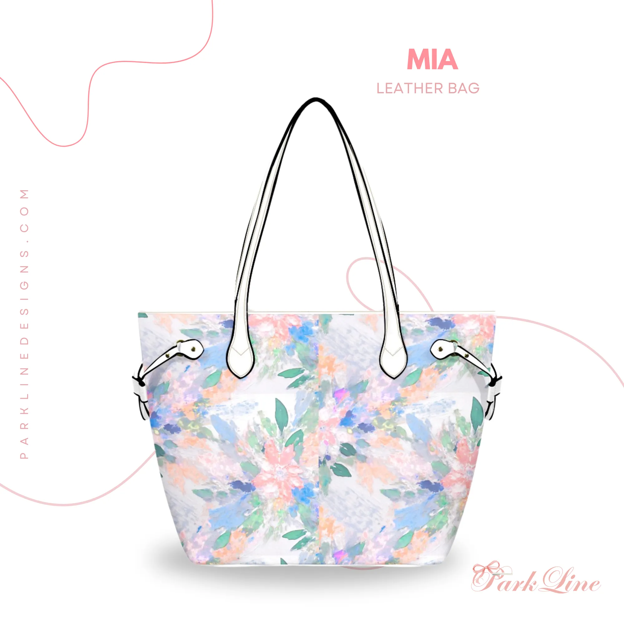 Dusty Rose Floral Leather Bag | Perfect Gift for Her | Elegant & Durable Fashion Tote