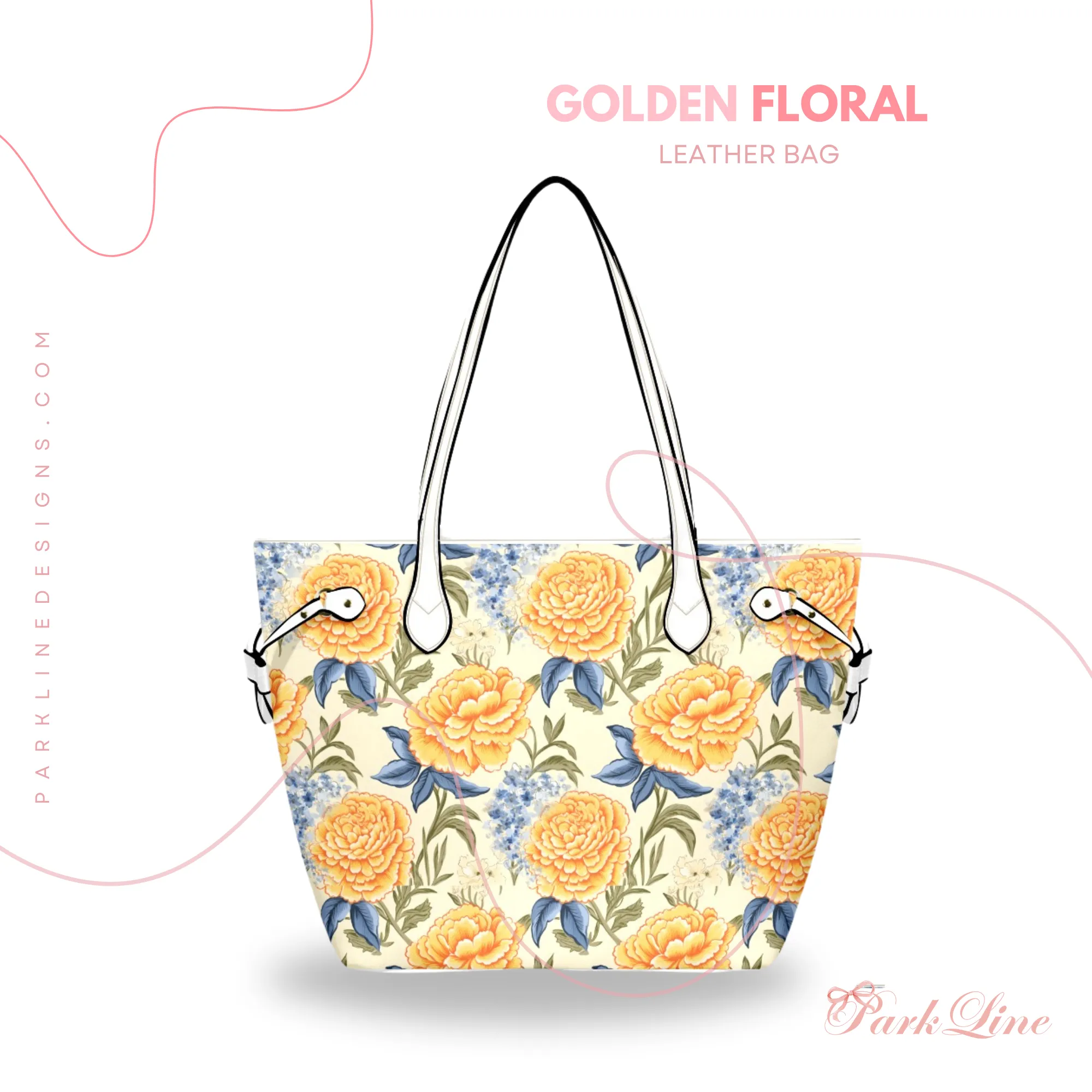 Dusty Rose Floral Leather Bag | Perfect Gift for Her | Elegant & Durable Fashion Tote