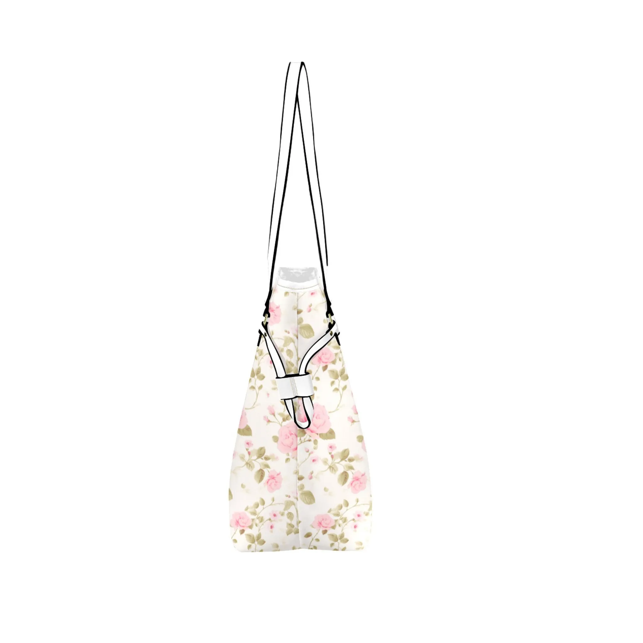 Dusty Rose Floral Leather Bag | Perfect Gift for Her | Elegant & Durable Fashion Tote