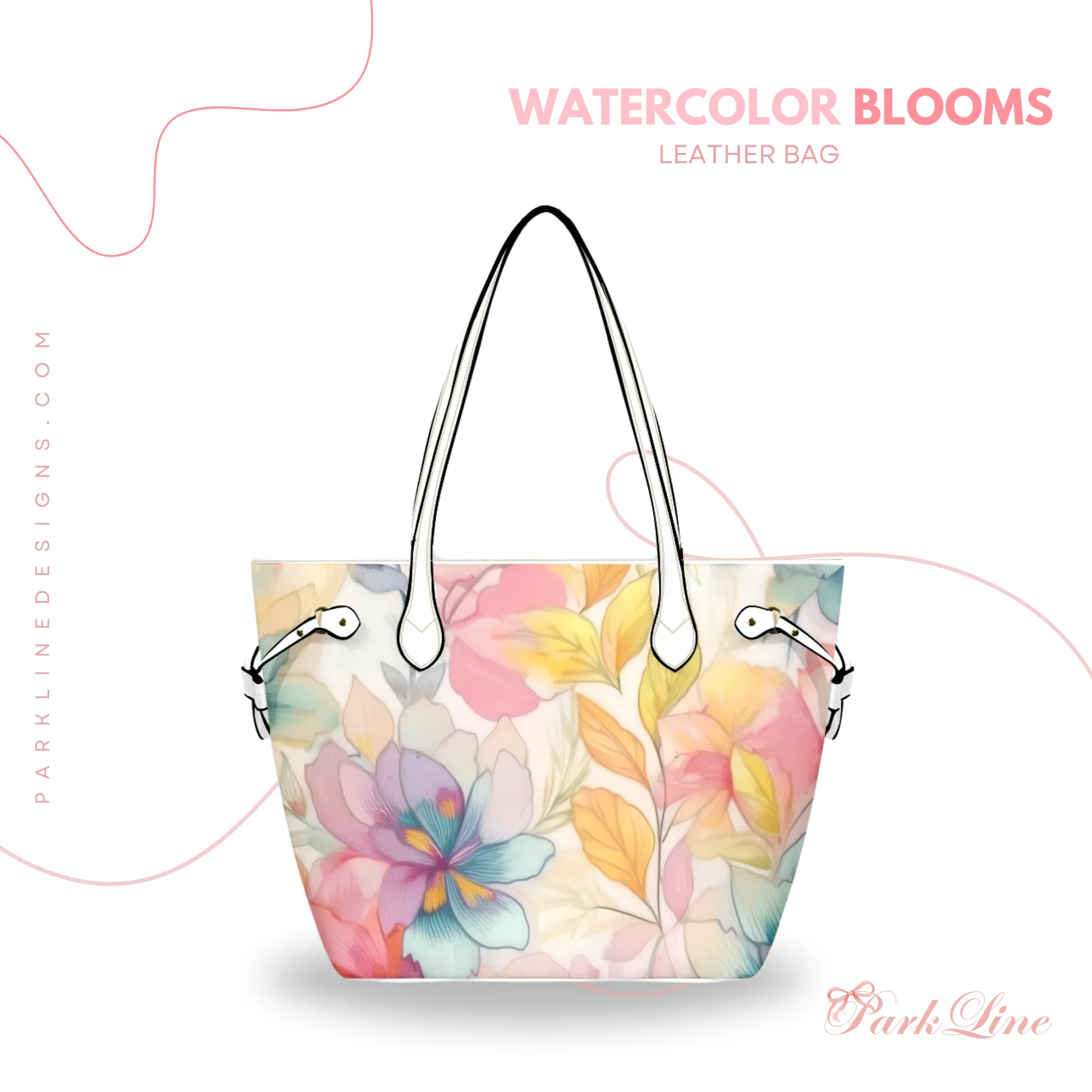Dusty Rose Floral Leather Bag | Perfect Gift for Her | Elegant & Durable Fashion Tote