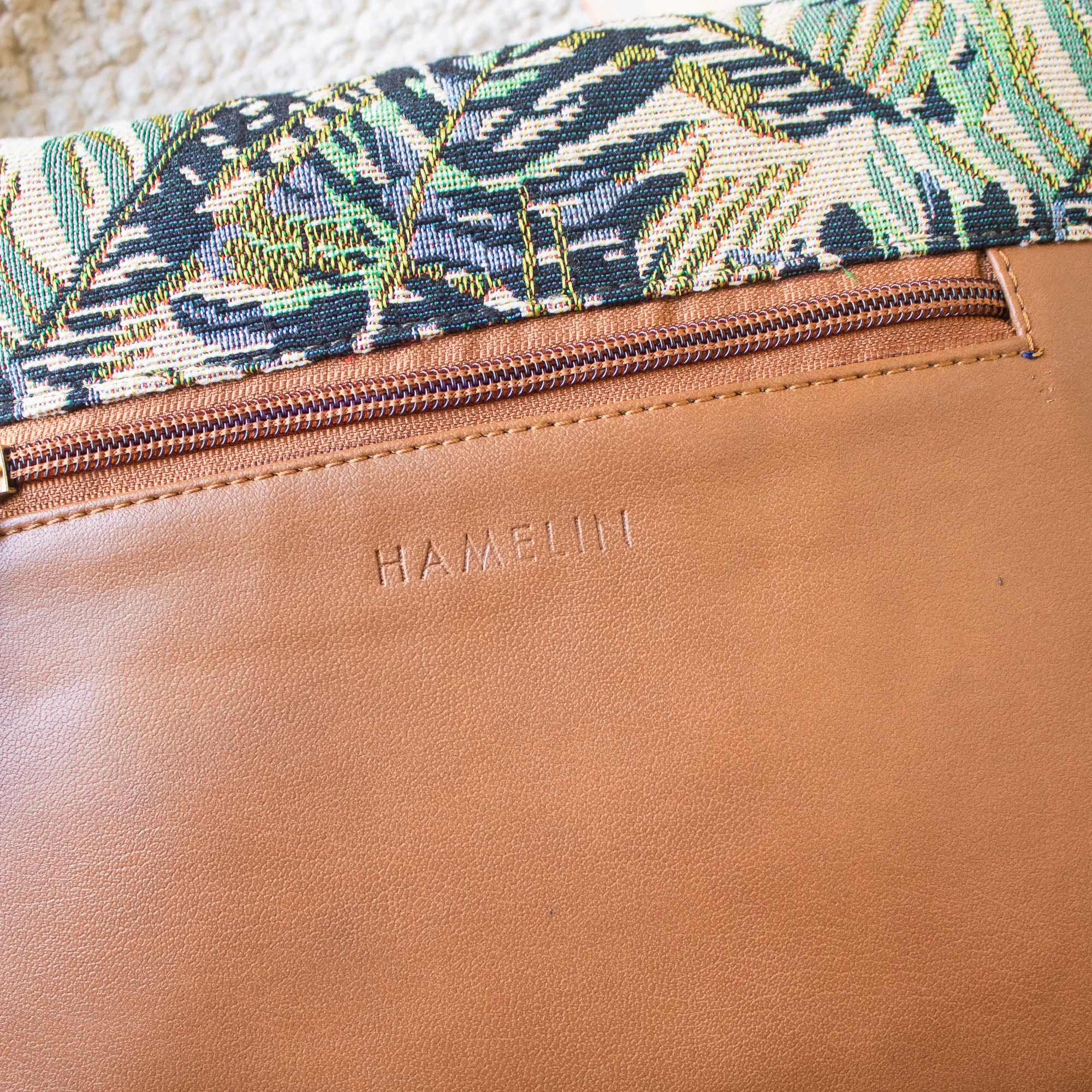 Fold Over Sling Bag - Green Maple (Sample Sale)