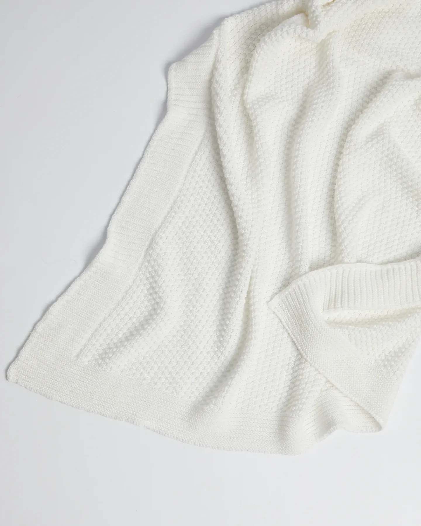 Foxford Cotton Baby Blanket - White