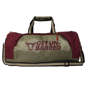 Get-Un-Barred Discover Duffle Bag for Gym & Sports with Side Pocket (Cherry Red  Beige)