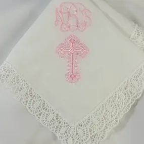 Girl Baptism Handkerchief