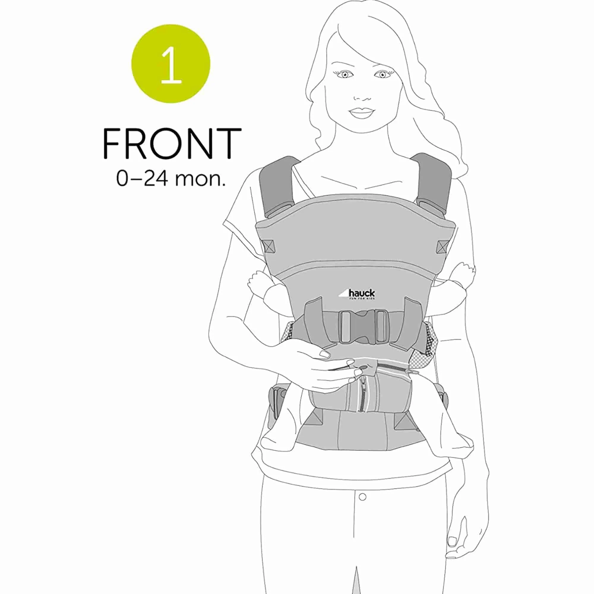 Hauck Close to Me Baby Carrier Black Birth  to 9M
