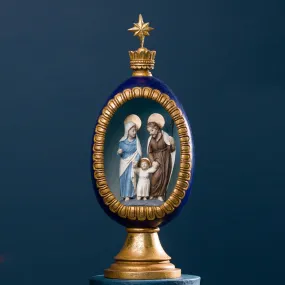 HOLY FAMILY IN ORNATE EGG