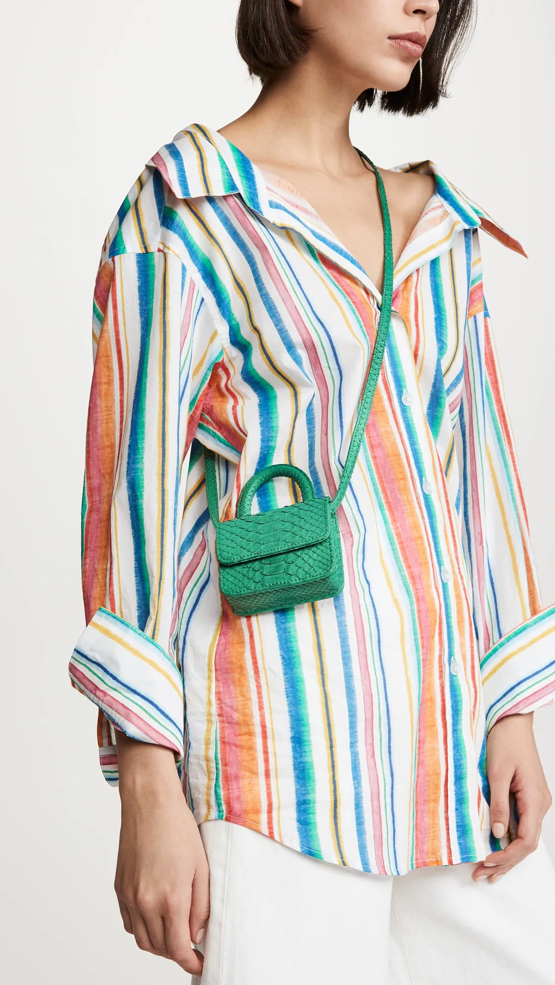 ITSY BITSY MICRO MINI GREEN TOP HANDLE BAG