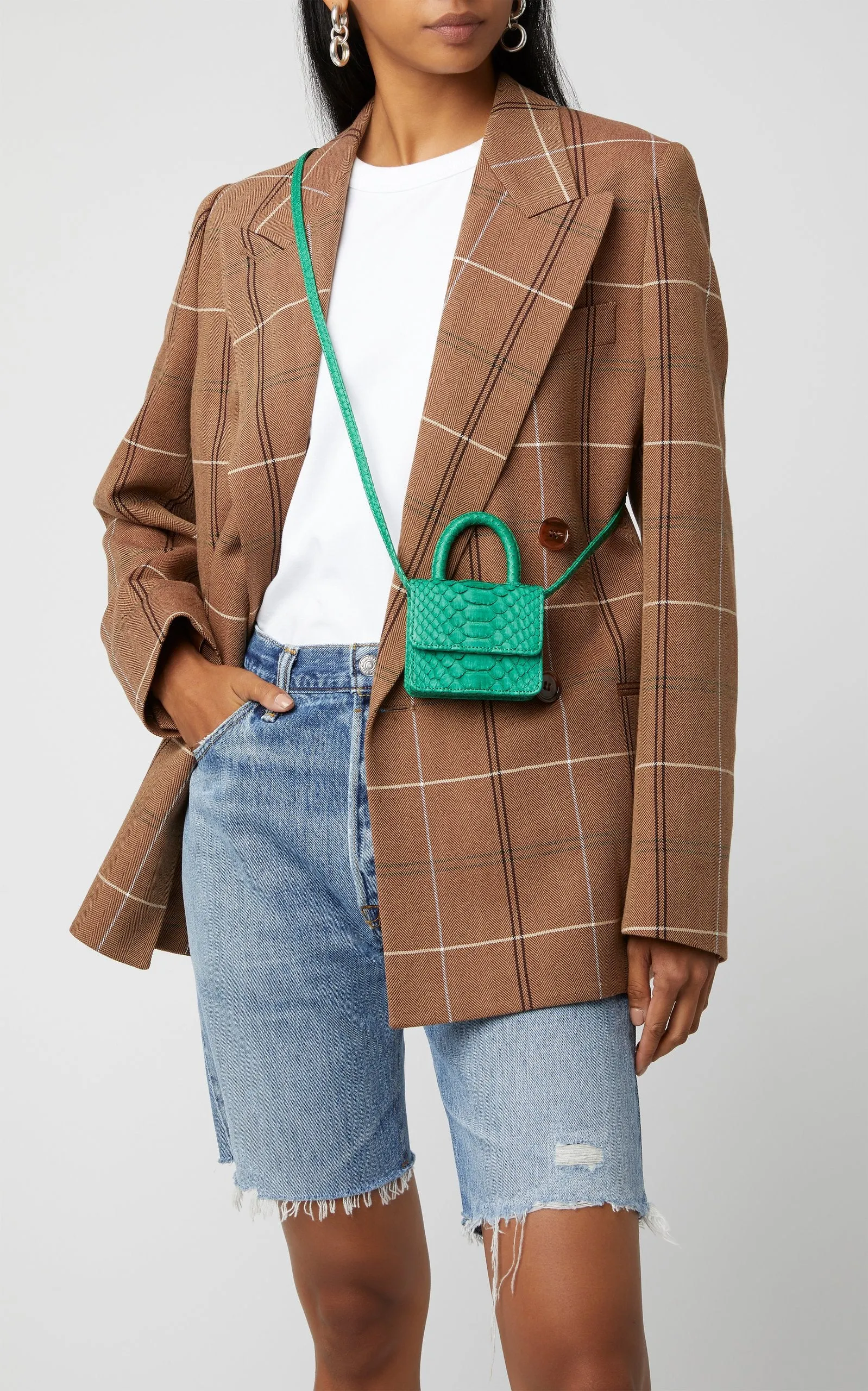 ITSY BITSY MICRO MINI GREEN TOP HANDLE BAG