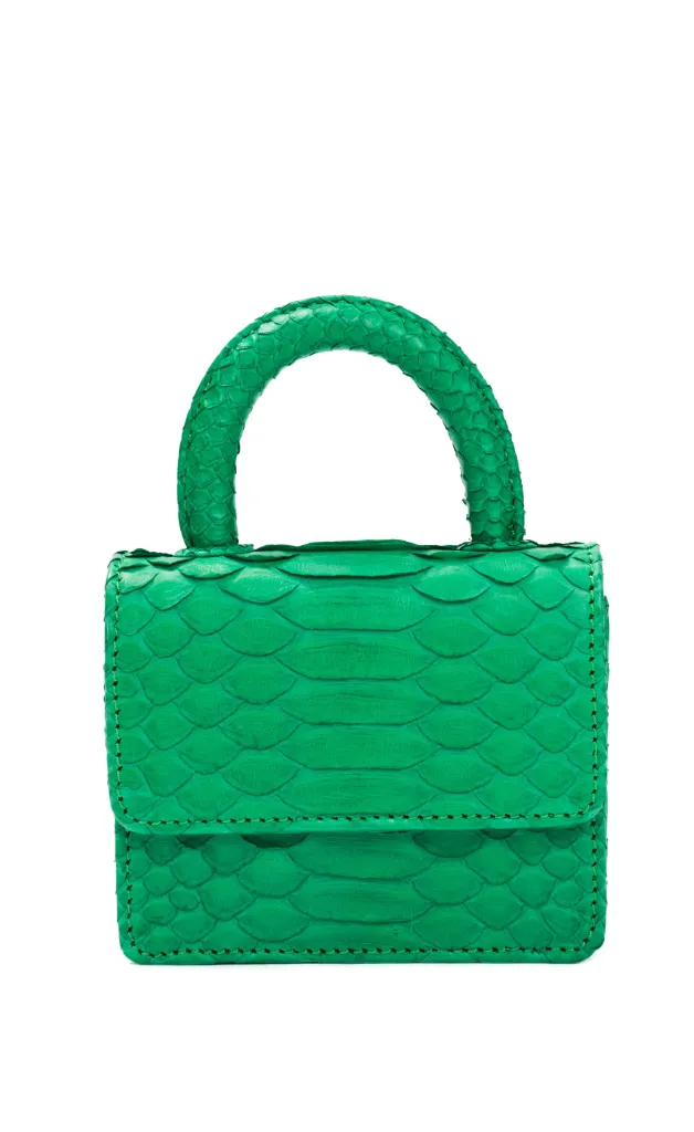 ITSY BITSY MICRO MINI GREEN TOP HANDLE BAG