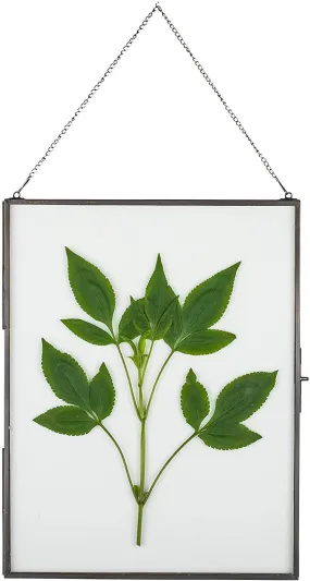Kunya® Home Decor Glass & Metal Hanging Picture Frame in Black for Wall Decoration, with 2 Sides Decorative Hanging Black Photo Frame (6 x 8 Inch (Black))