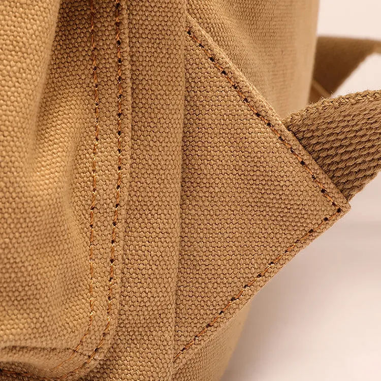 Ladies Canvas Drawstring Backpack Purse Travel Backpack Rucksack For Women