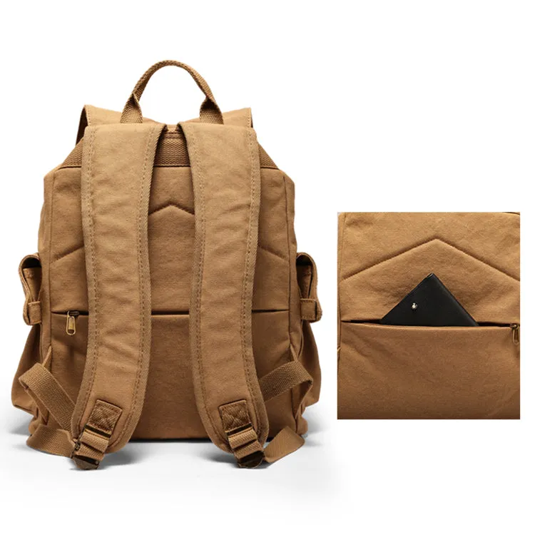 Ladies Canvas Drawstring Backpack Purse Travel Backpack Rucksack For Women