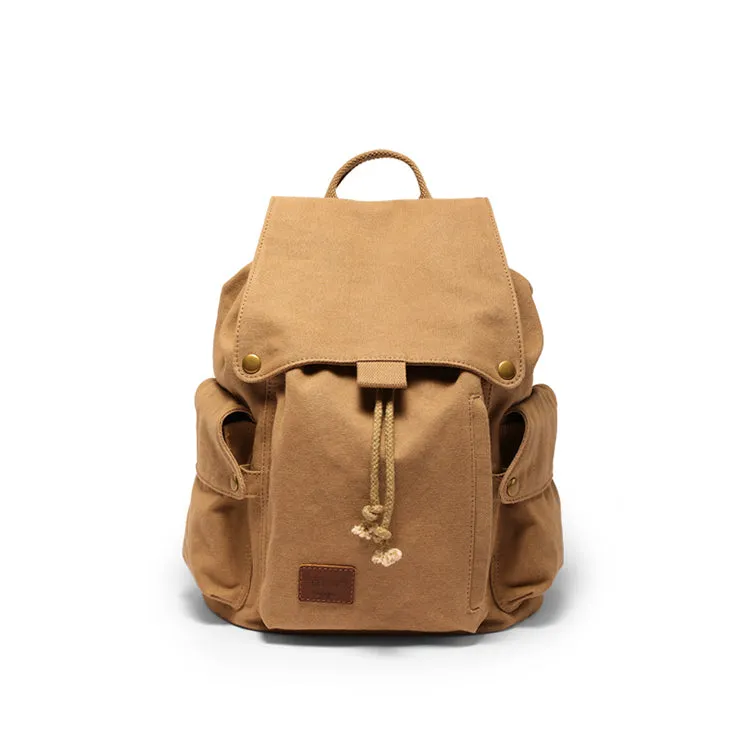 Ladies Canvas Drawstring Backpack Purse Travel Backpack Rucksack For Women