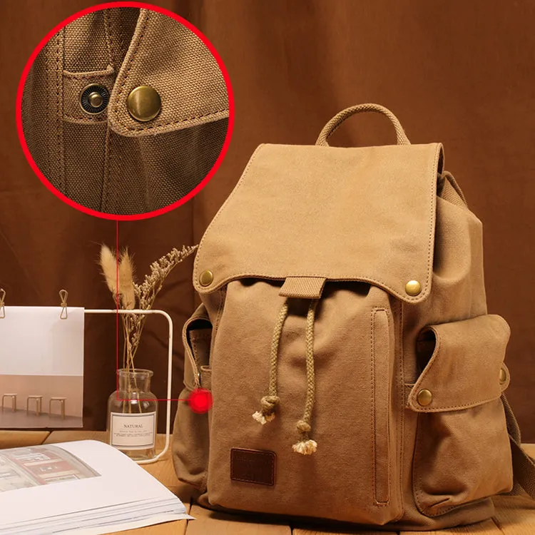 Ladies Canvas Drawstring Backpack Purse Travel Backpack Rucksack For Women
