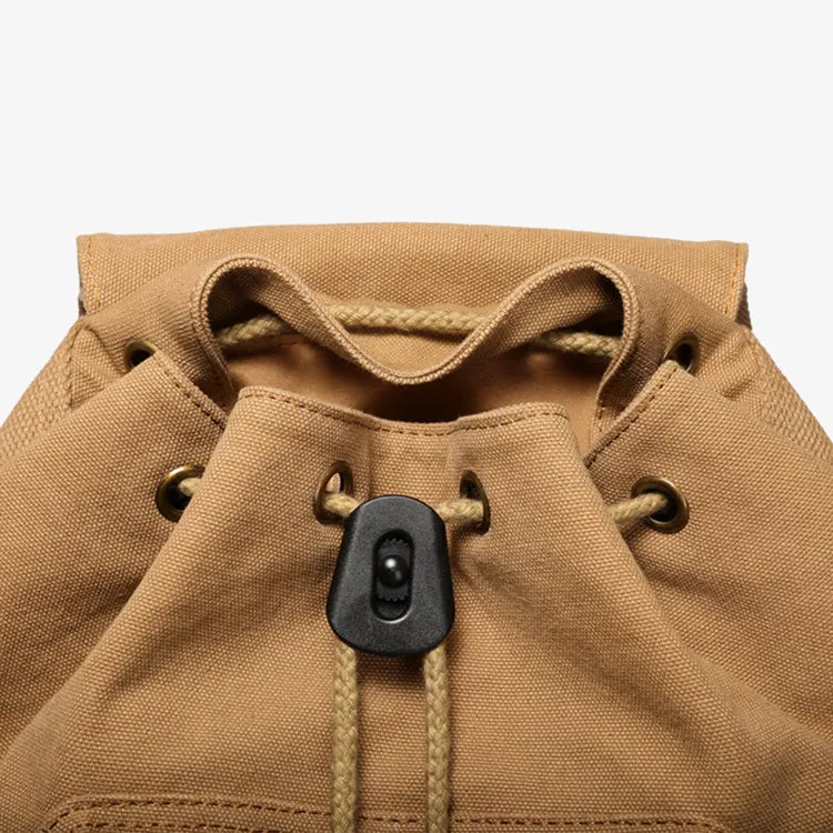 Ladies Canvas Drawstring Backpack Purse Travel Backpack Rucksack For Women