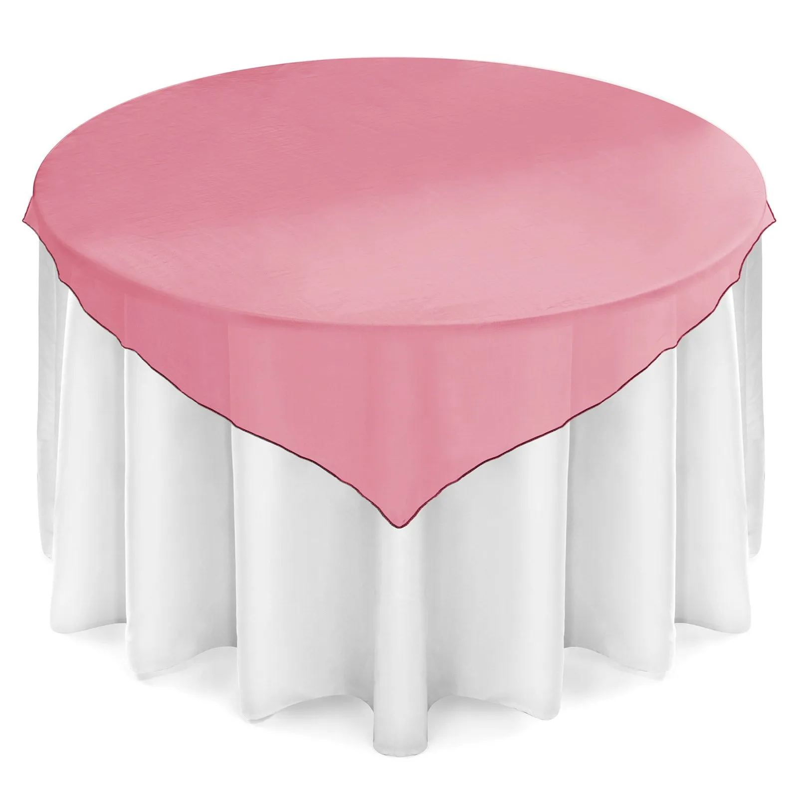Lann's Linens - Organza Overlay Table Topper - 72" Square