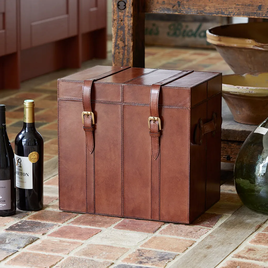 Leather Wine Bottle Trunk