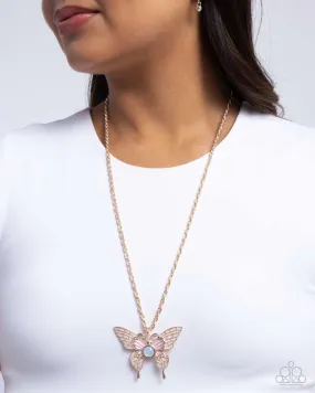 Necklaces Showstopping Shuttle - Rose Gold BUTTERFLY N2452