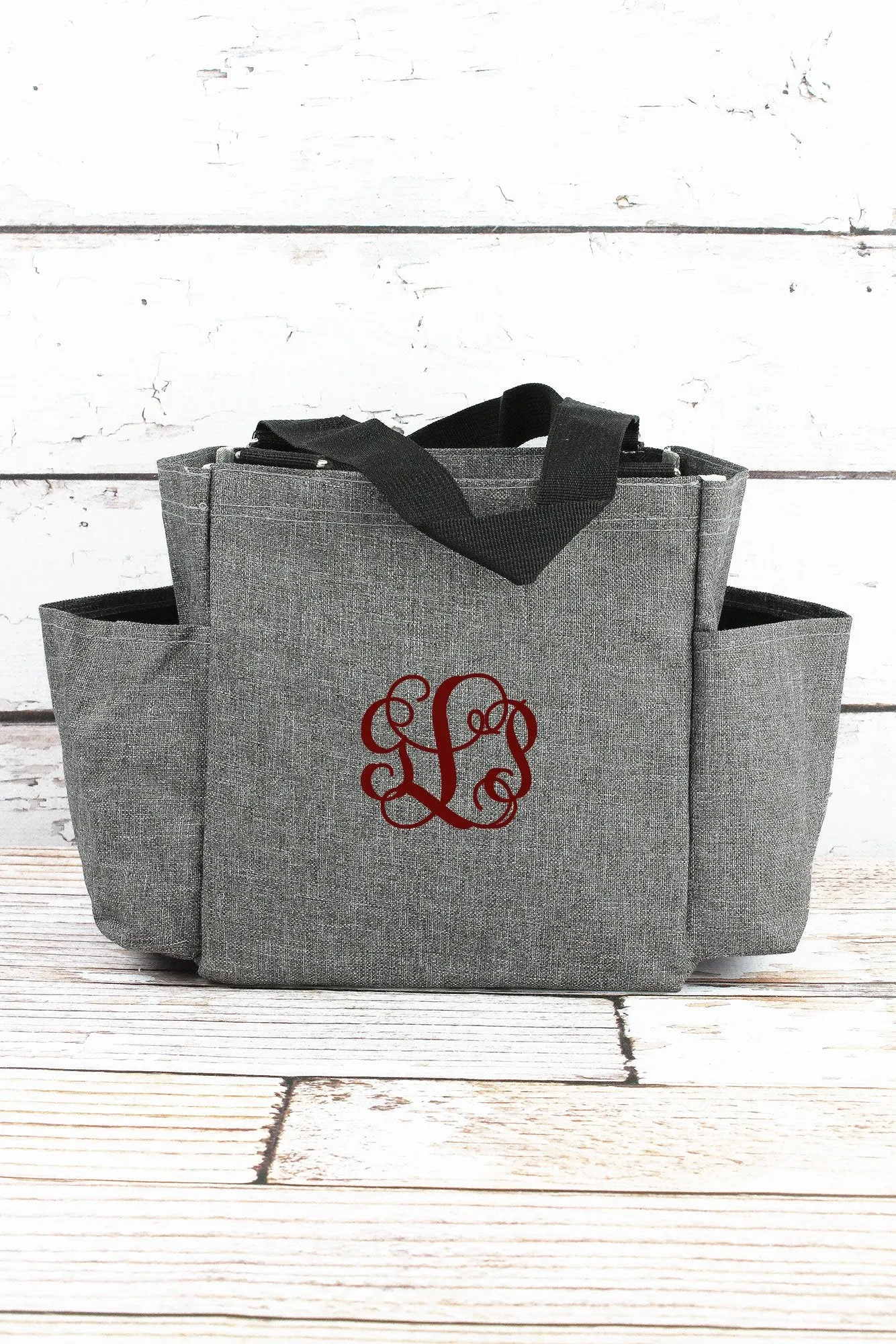 NGIL Steel Gray Crosshatch Organizer Tote