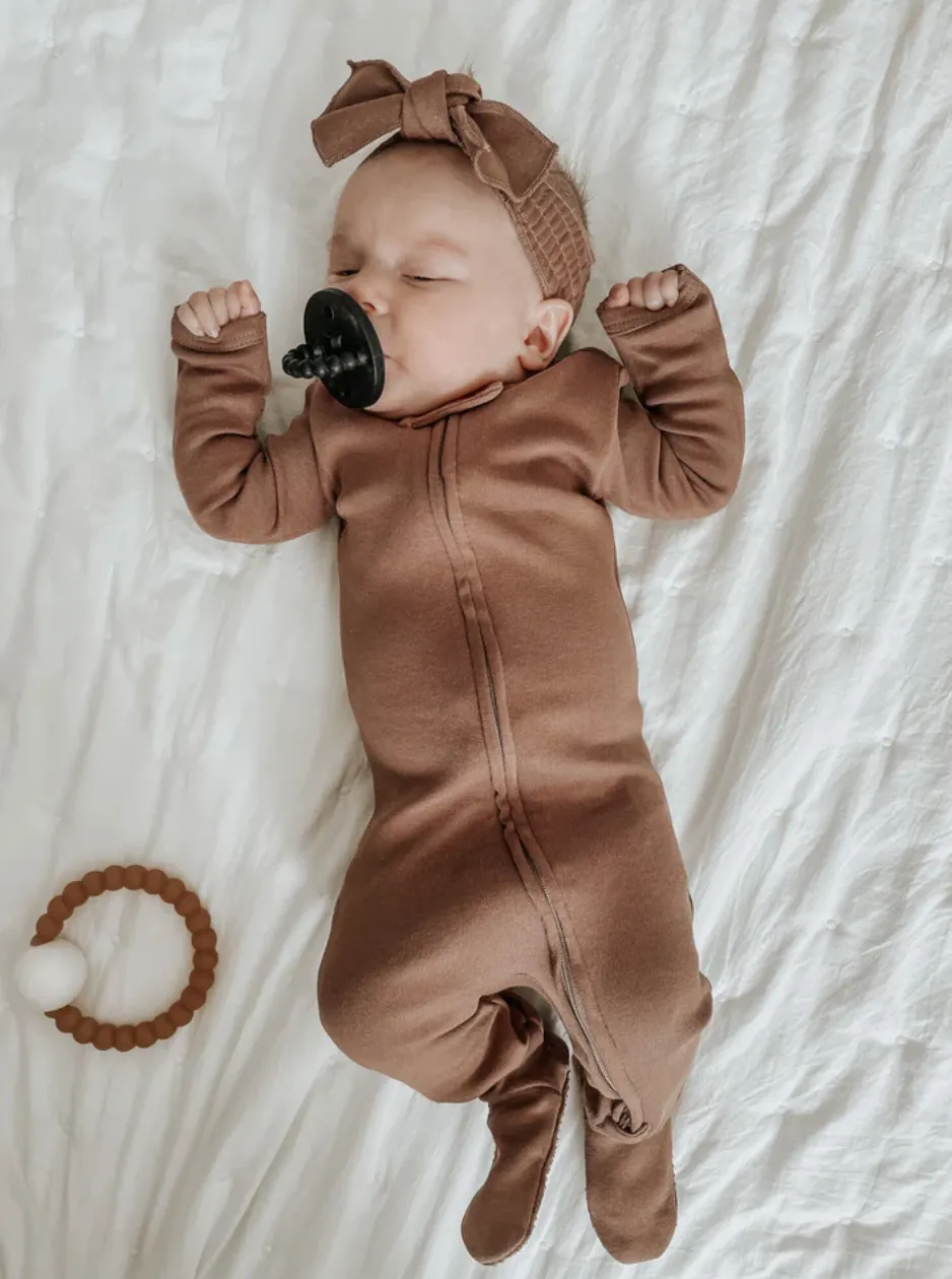 Nuts About You Organic Smocked Tie Headband
