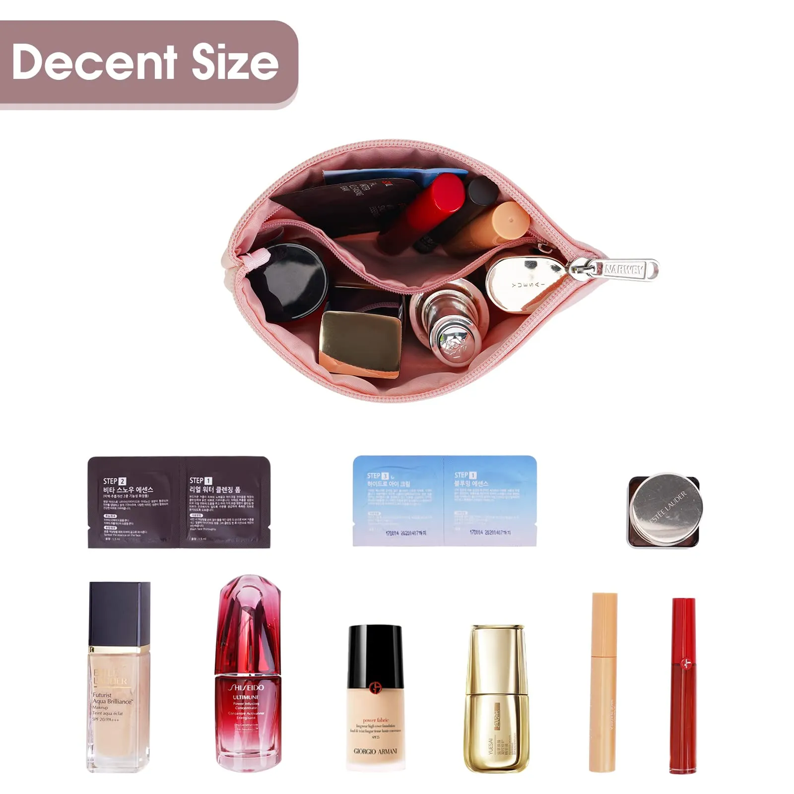 NW5338 Vegan Leather Mini Travel Makeup Pouch