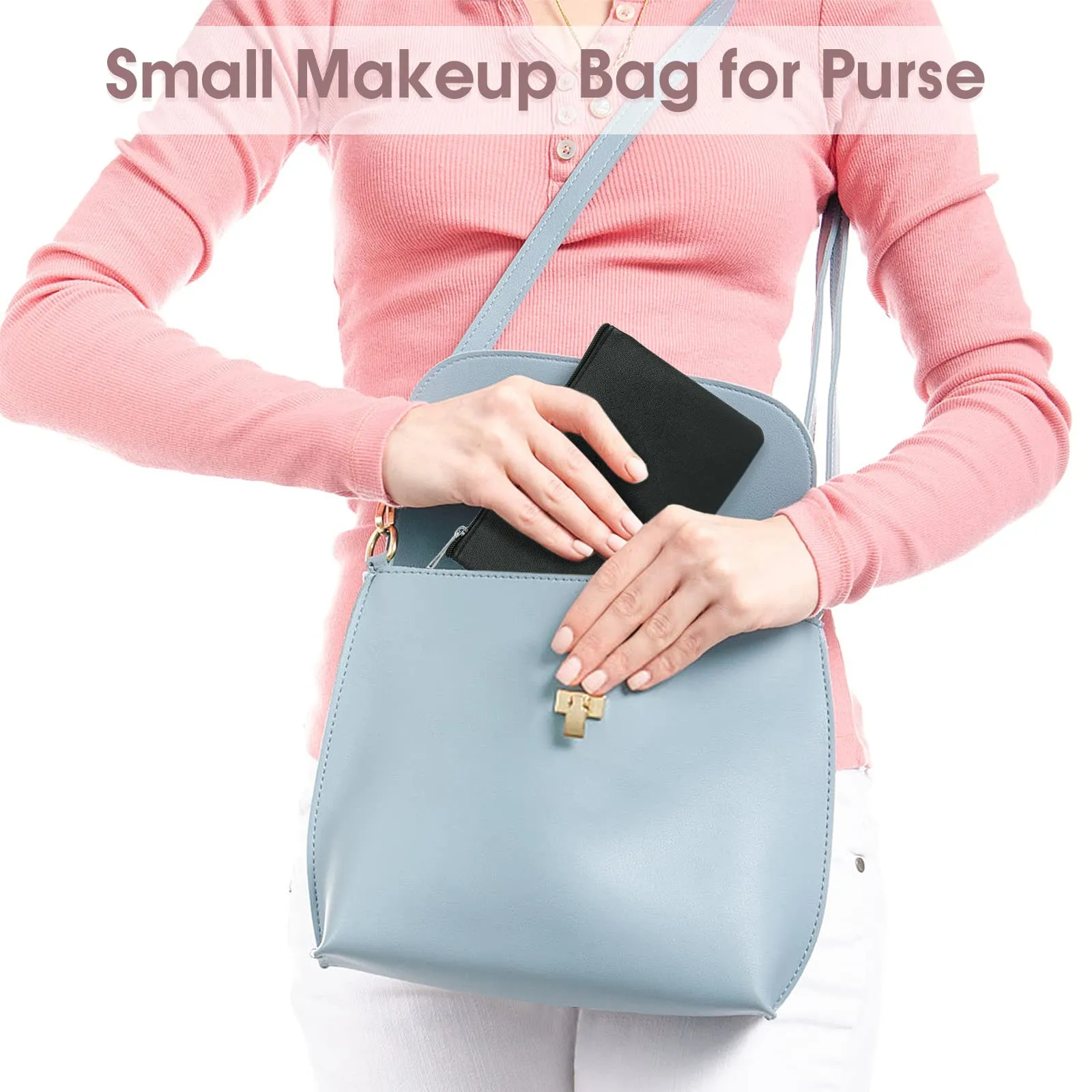NW5338 Vegan Leather Mini Travel Makeup Pouch