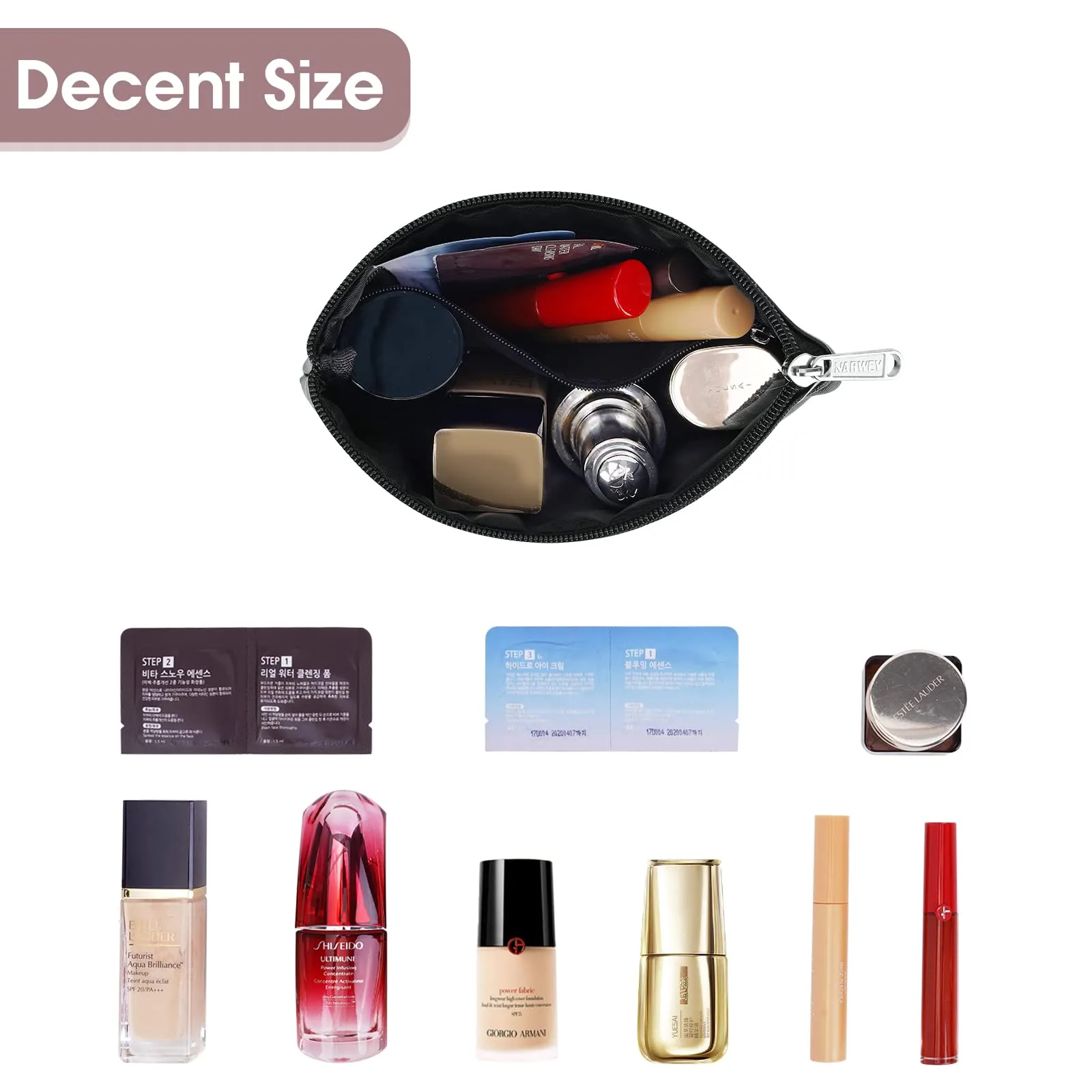 NW5338 Vegan Leather Mini Travel Makeup Pouch