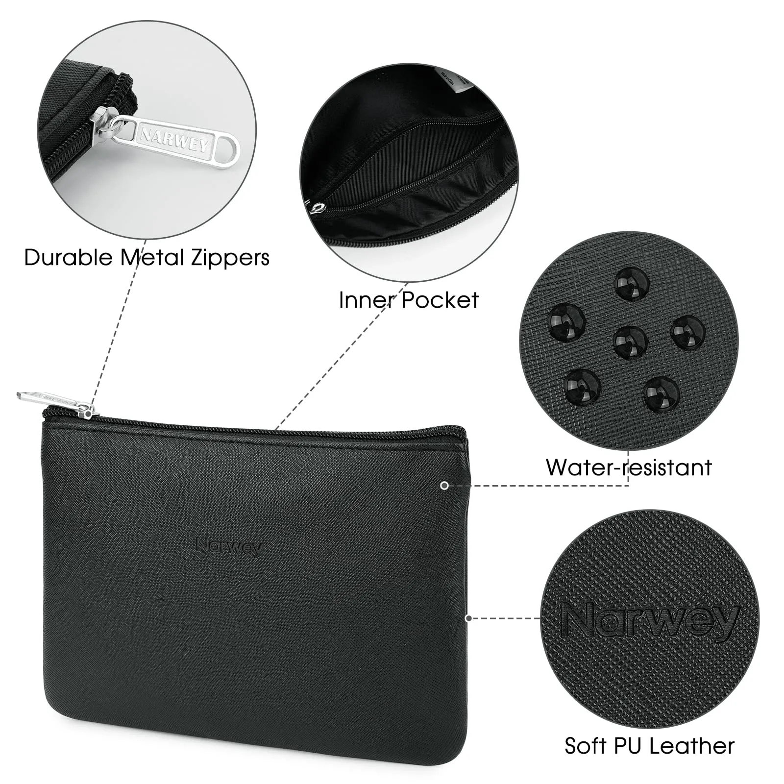 NW5338 Vegan Leather Mini Travel Makeup Pouch