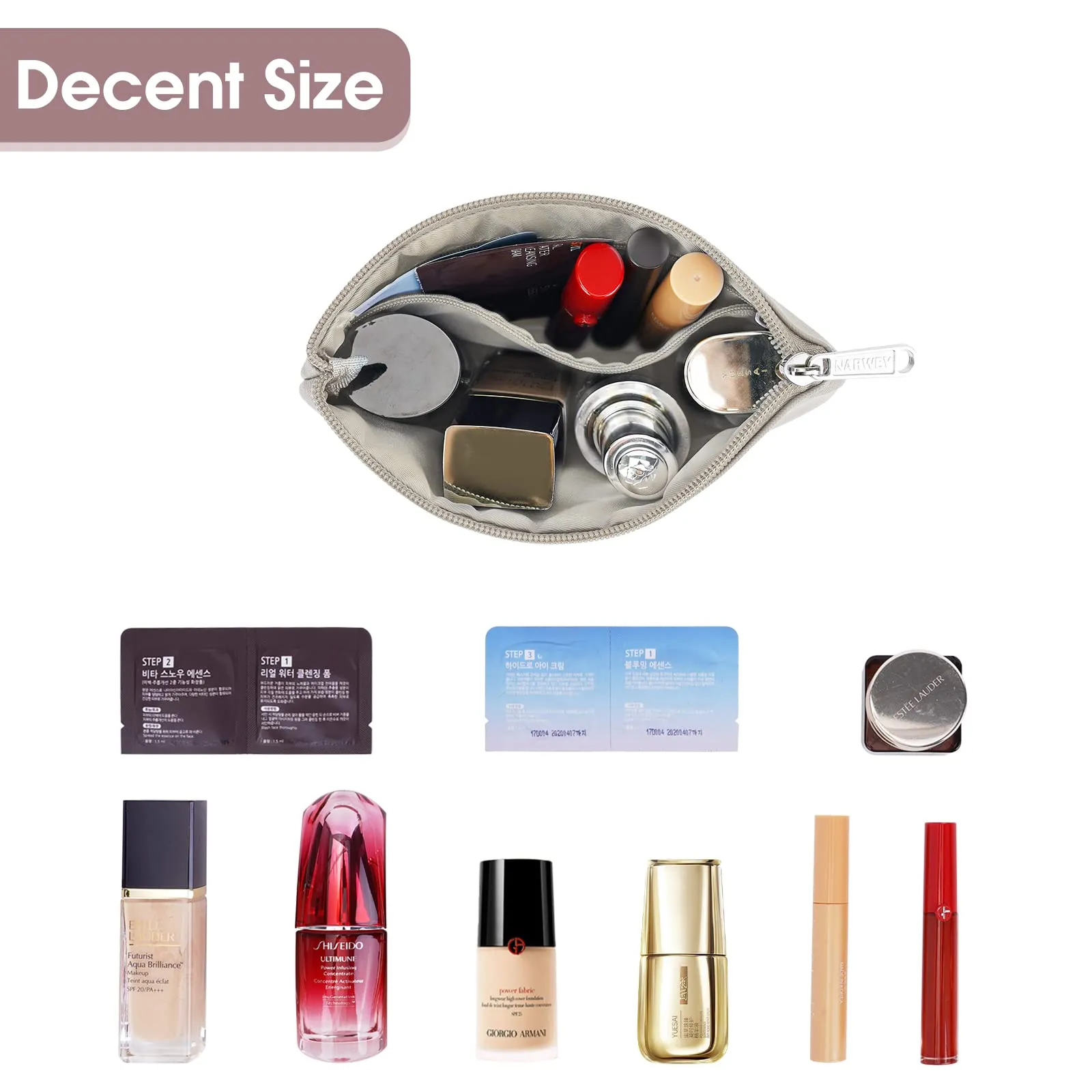 NW5338 Vegan Leather Mini Travel Makeup Pouch