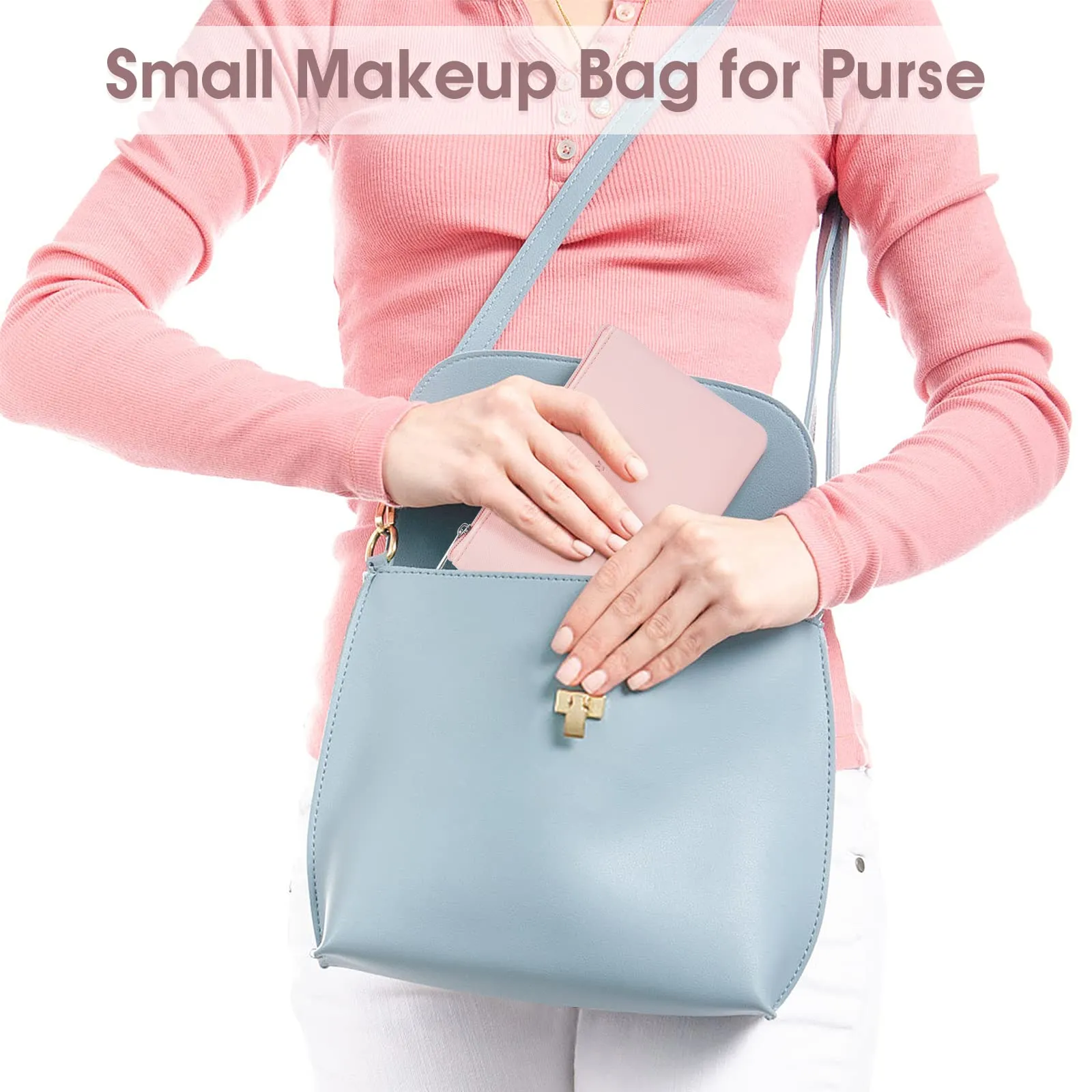 NW5338 Vegan Leather Mini Travel Makeup Pouch