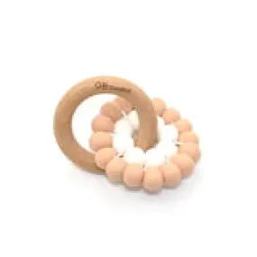 OB Designs Eco-Friendly Teether | Organic Beechwood Silicone Toy
