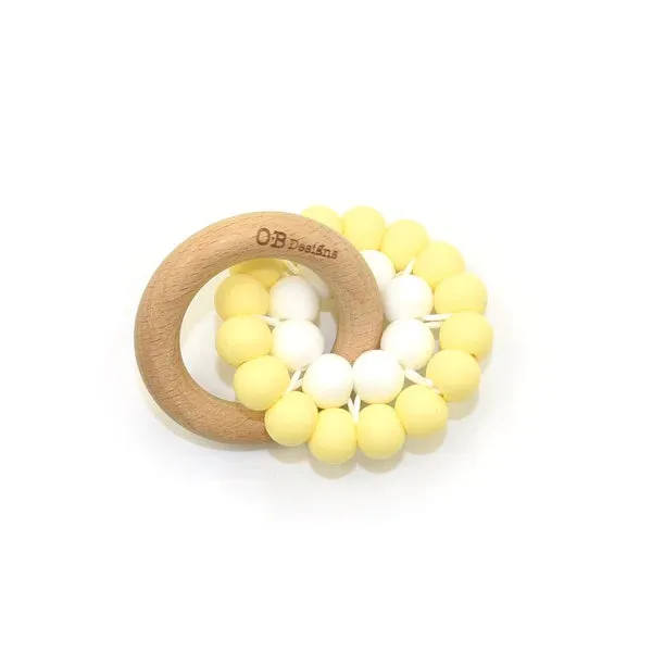 OB Designs Eco-Friendly Teether | Organic Beechwood Silicone Toy