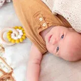 OB Designs Eco-Friendly Teether | Organic Beechwood Silicone Toy