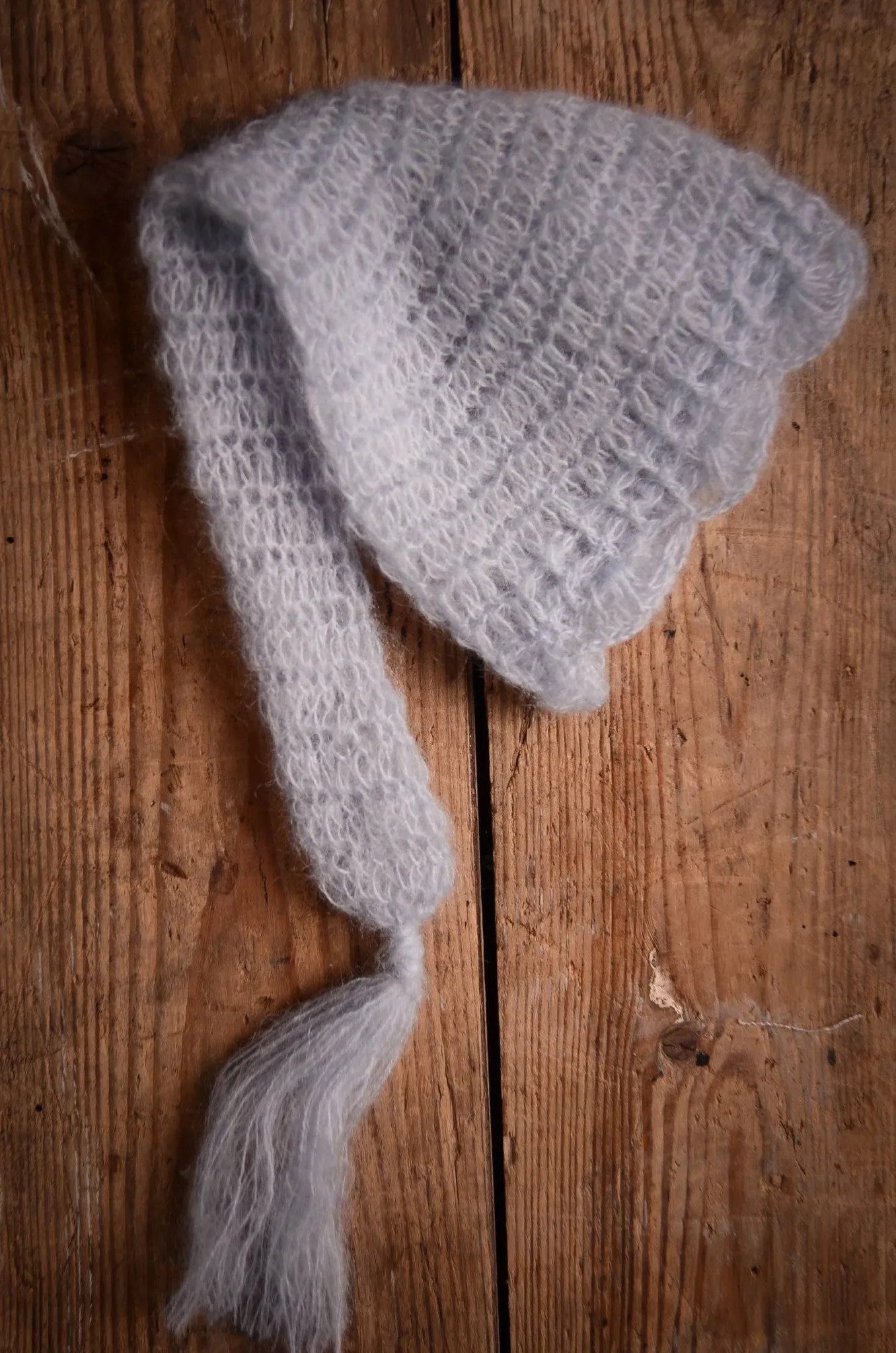 Ornate Mohair Sleeping Hat - Cloud